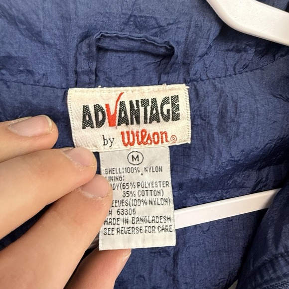 Vintage Wilson Jacket Men M Purple Teal Colorblock Windbreaker 80s 90s Bomber - Picture 3 of 7